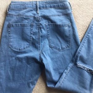 High Rise Ripped Skinny Jeans